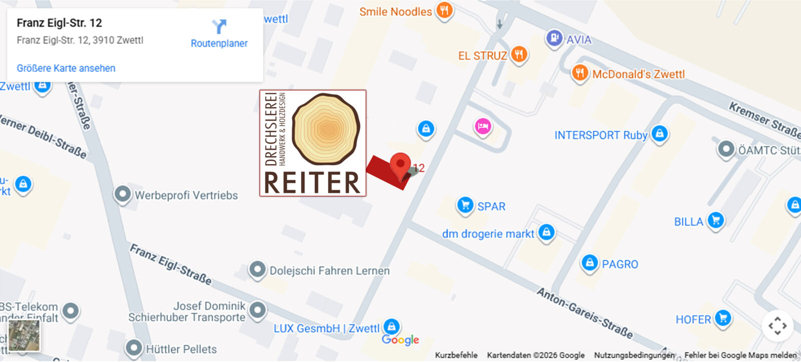 drechslerei reiter googlemaps